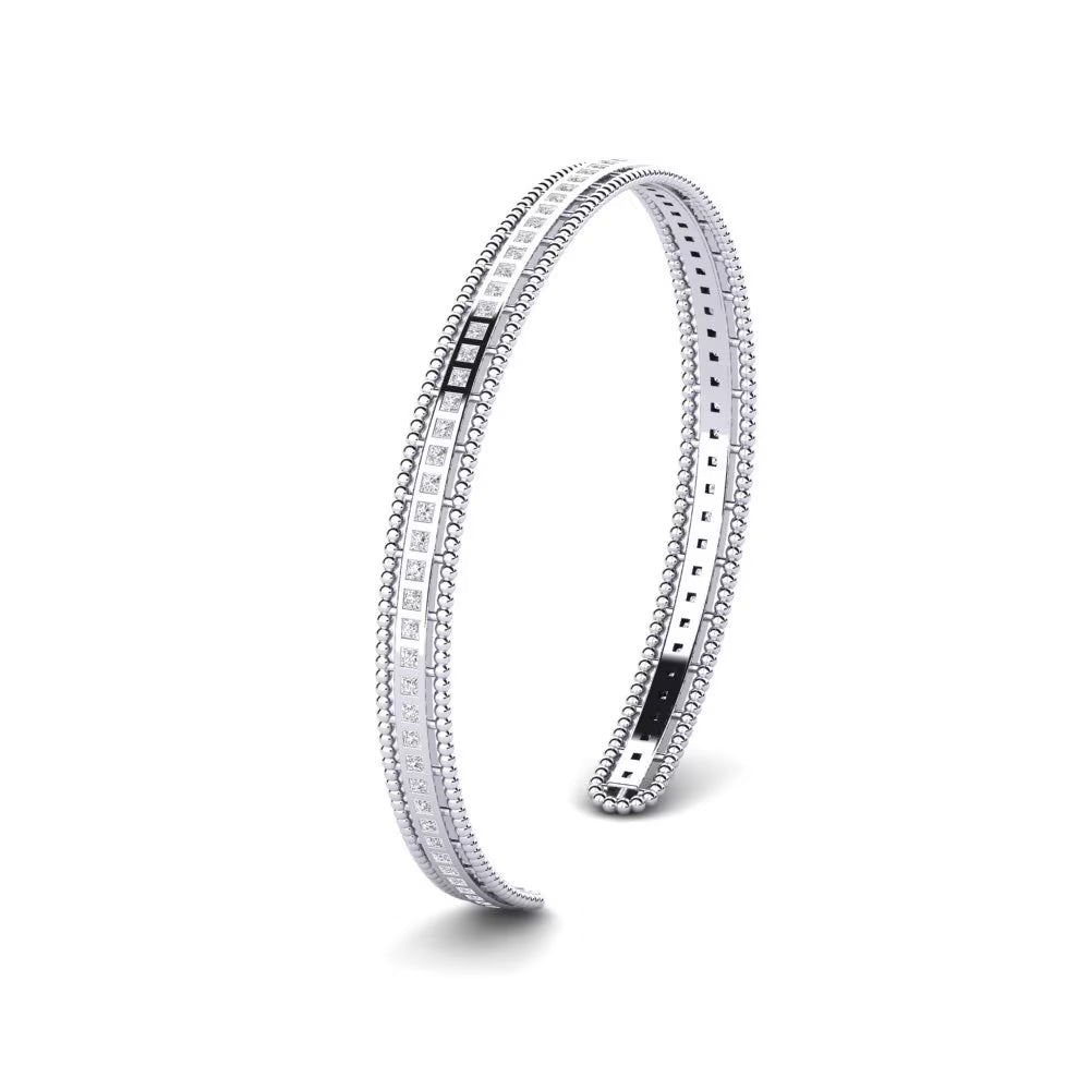 Prism Channel Princess-Cut Bangle