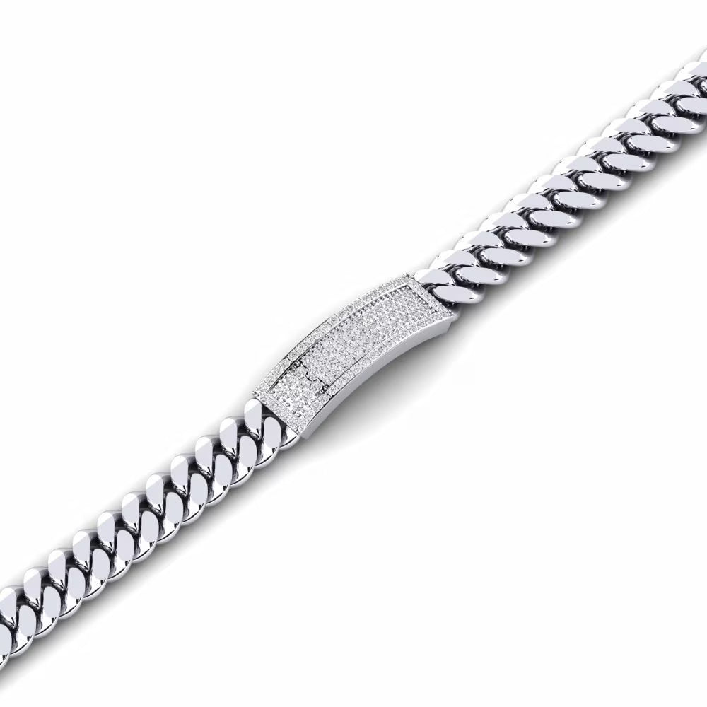 Byzantine Frost Pavé Bar Bracelet