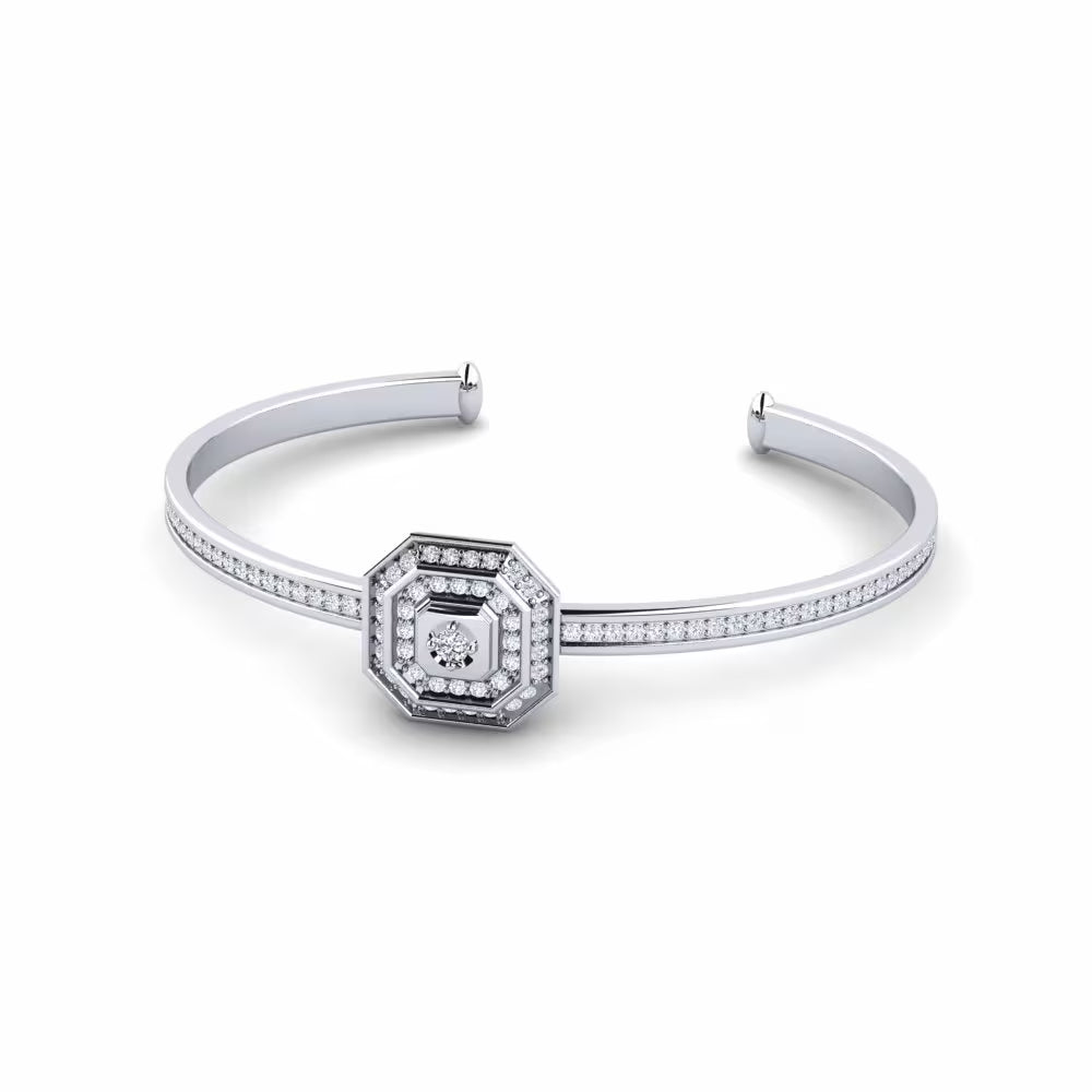 Empire Octagon Pavé Statement Cuff