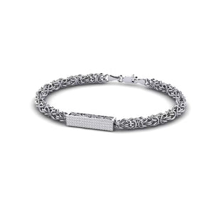 Byzantine Frost Pavé Bar Bracelet