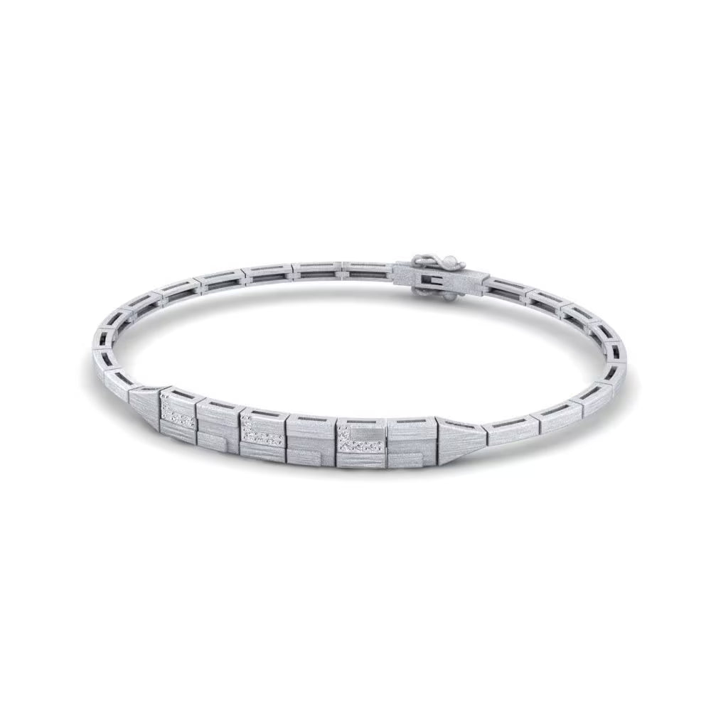 Industrial Matte-Finish Link Bracelet