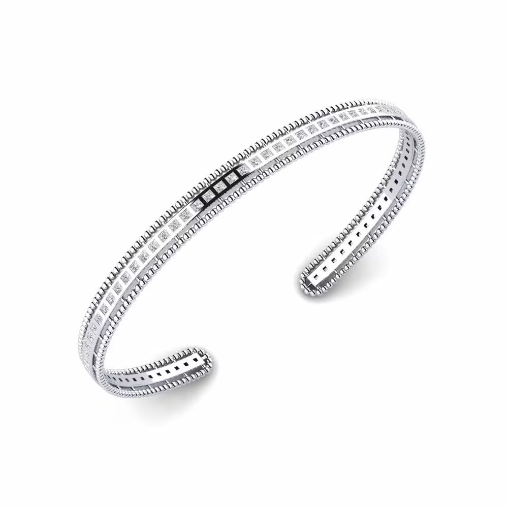 Prism Channel Princess-Cut Bangle