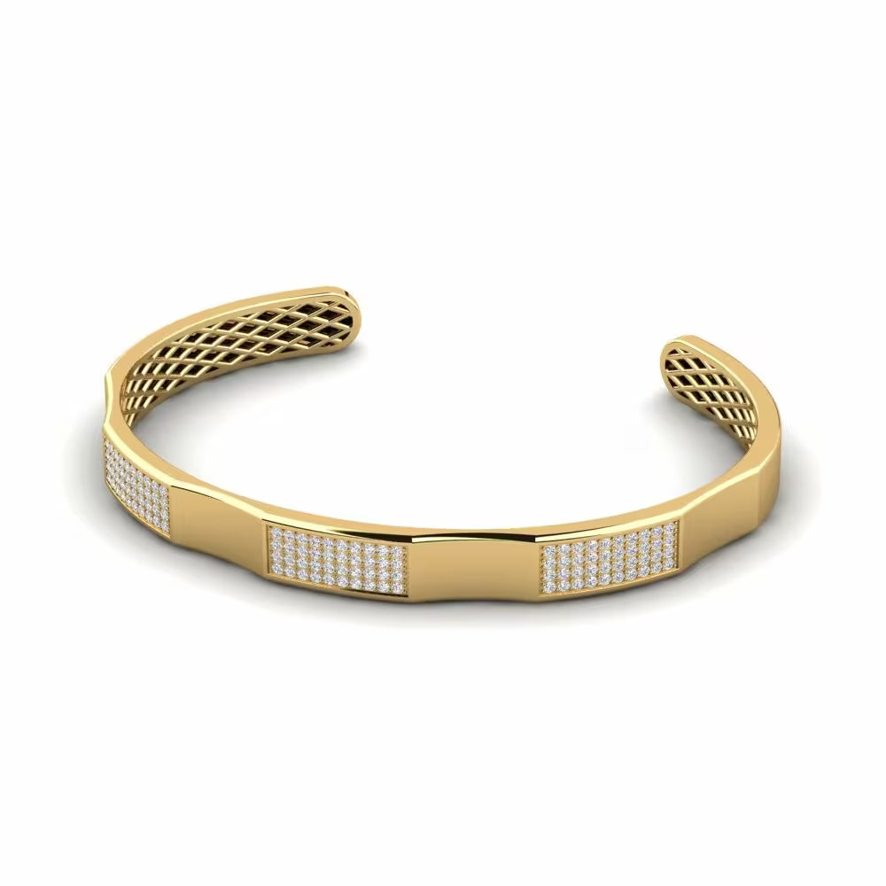 Onyx Edge Black Enamel Pavé Cuff