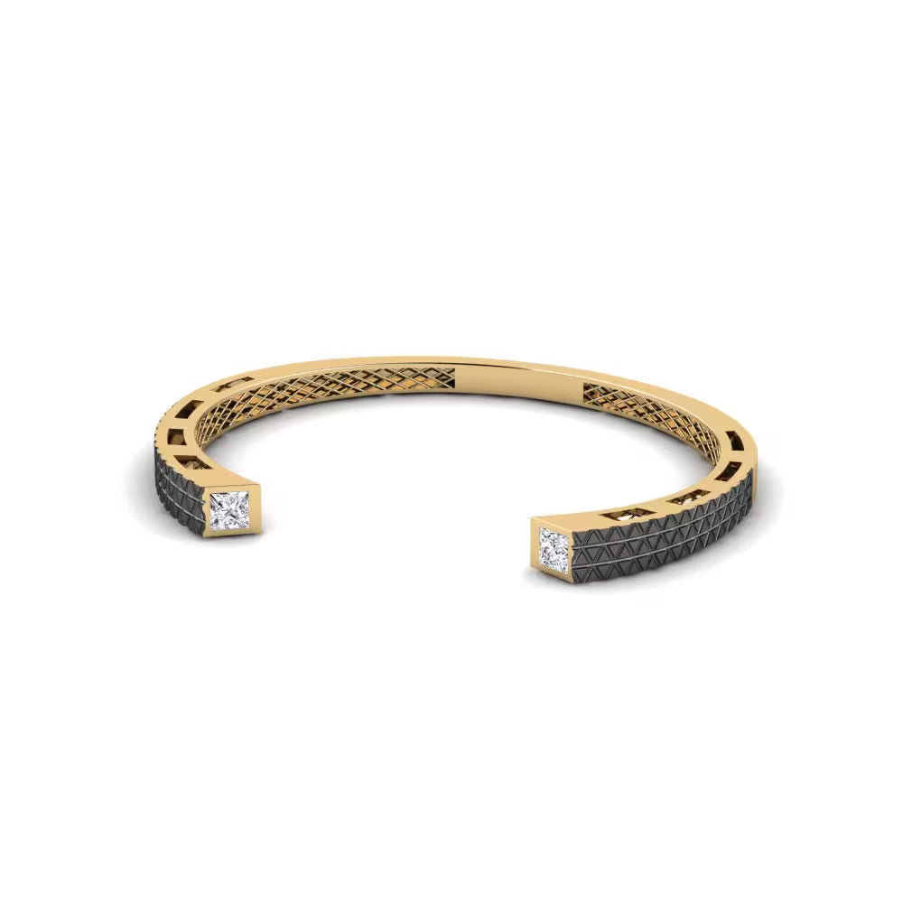 Vector Prism Carbon-Etched Statement Cuff