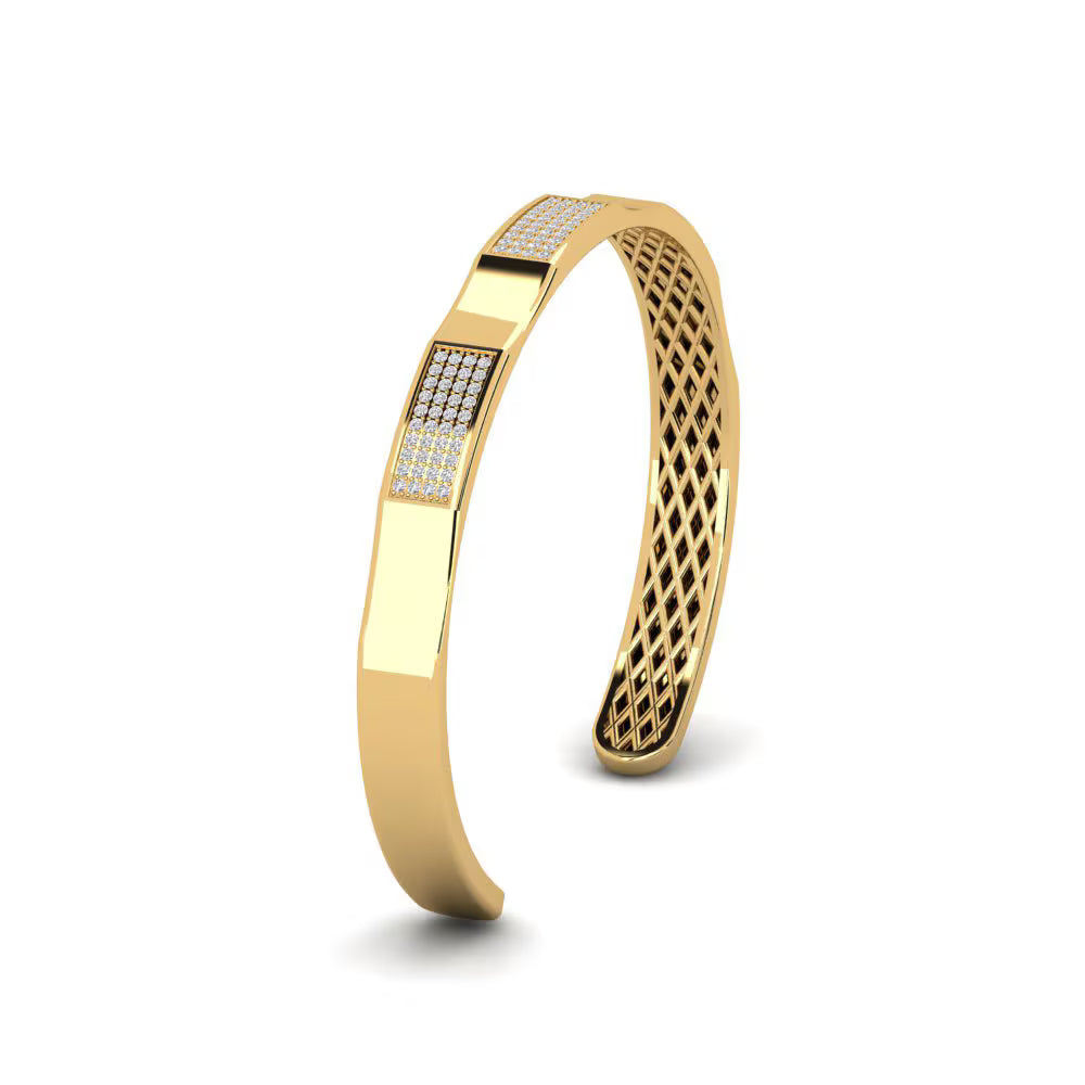 Onyx Edge Black Enamel Pavé Cuff